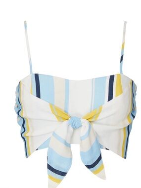Yumi Kim Wild Child Striped Tie-Front Crop Top